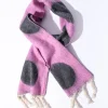 Pink & Grey Large Polka Dot Scarf
