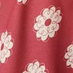 Pink & White Floral Print Midi Dress
