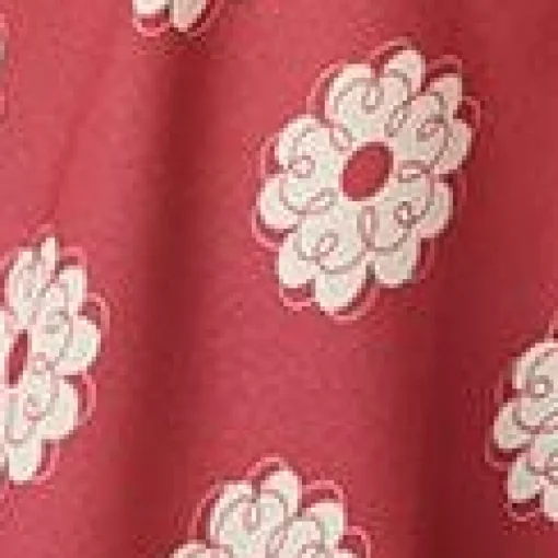 Pink & White Floral Print Midi Dress