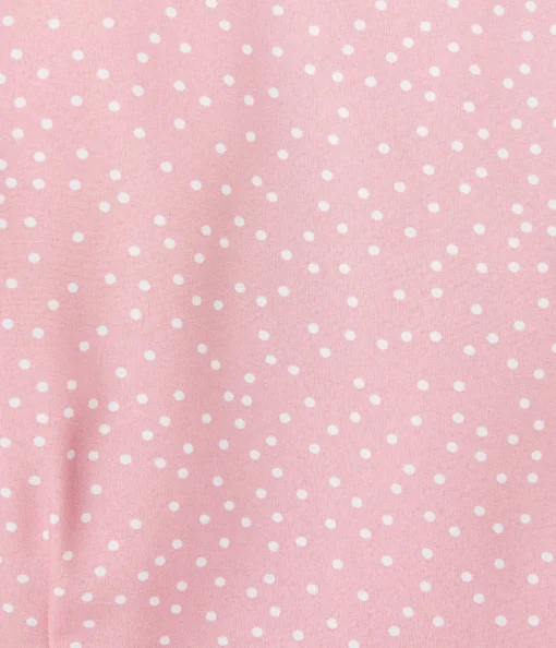Pink & White Polka Dot Wrap Dress