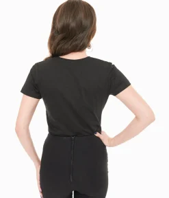 PinRock Shop 1950s Black & Orange Be My Boo Graphic Tee