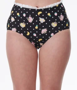 Pusheen x Unique Vintage Pool Time Cape May Swim Bottoms