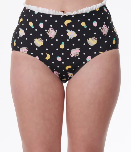 Pusheen x Unique Vintage Pool Time Cape May Swim Bottoms
