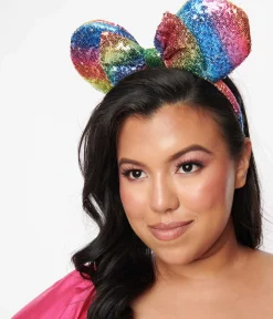 Rainbow Sequin Mouse Headband