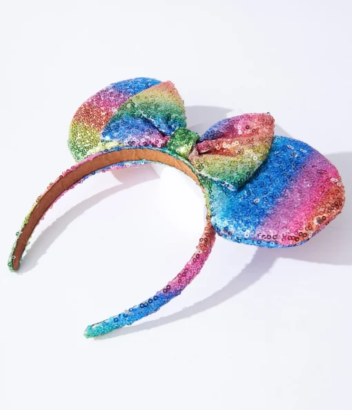 Rainbow Sequin Mouse Headband