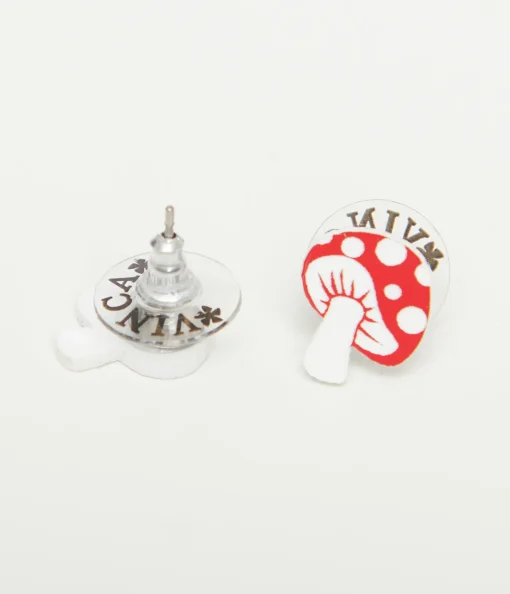 Red & White Mushroom Earrings