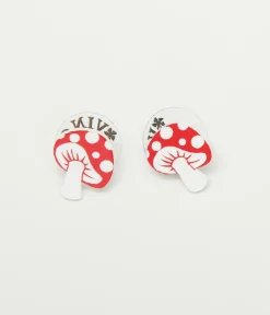 Red & White Mushroom Earrings