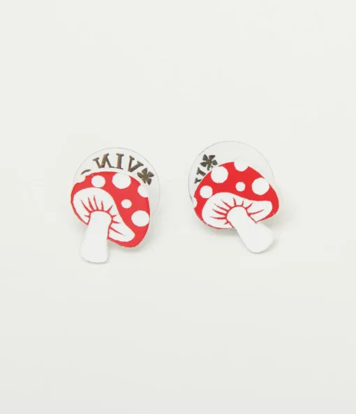 Red & White Mushroom Earrings