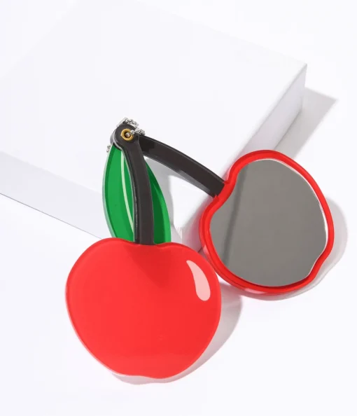 Red Cherry Mirror Keychain