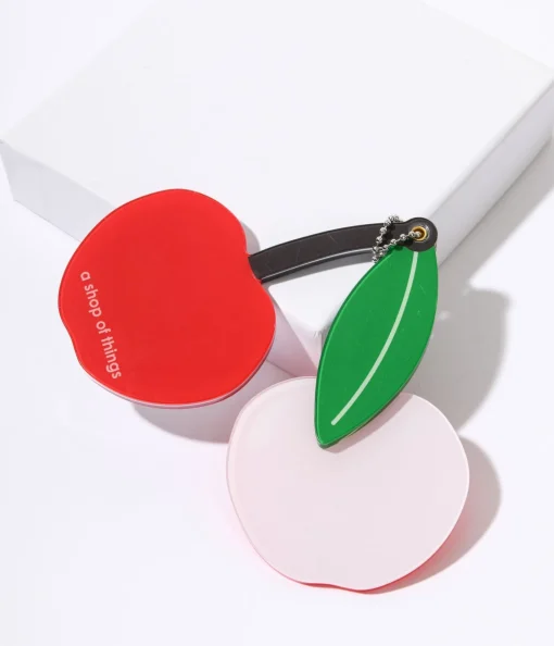 Red Cherry Mirror Keychain