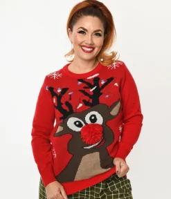 Red Rudolph Holiday Sweater