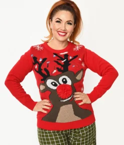 Red Rudolph Holiday Sweater