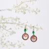 Retro Round Santa Christmas Earrings