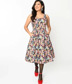 Retrolicious Black Gumball Machine Swing Dress