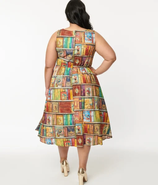 Retrolicious Multicolor Fairytales Midi Dress