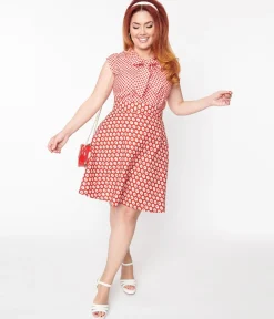 Retrolicious Red Cherry Flare Skirt