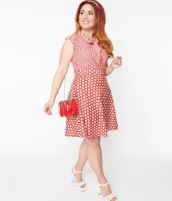 Retrolicious Red Cherry Flare Skirt
