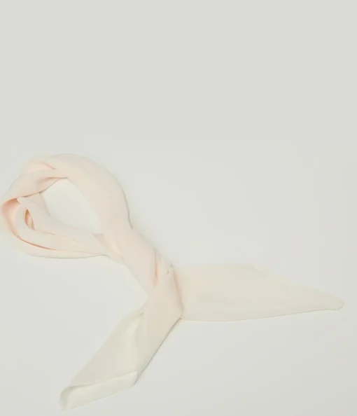 1950s Beige Chiffon Hair Scarf