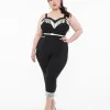 1950s Black & White Fringe Western Jumpsuit