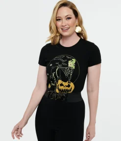 1950s Black Hallowitch Fitted Graphic Tee