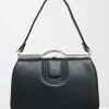 1950s Black Leatherette Dolores Handbag
