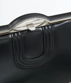 1950s Black Leatherette Dolores Handbag