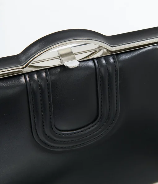1950s Black Leatherette Dolores Handbag