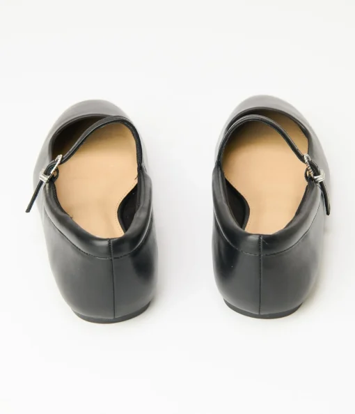 1960s Black Leatherette Flats