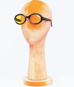 1970s Black Oval Roc Sunglasses