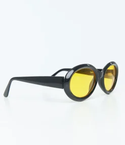 1970s Black Oval Roc Sunglasses