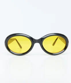 1970s Black Oval Roc Sunglasses