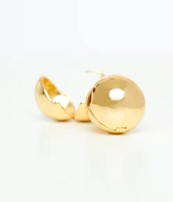 1930s Gold Ball Stud Earrings