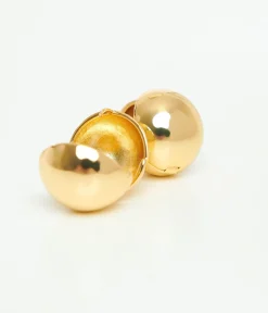 1930s Gold Ball Stud Earrings