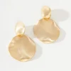 1930s Gold Circle Art Deco Earrings