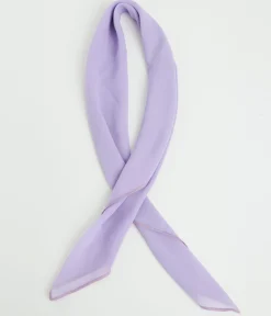 1950s Lavender Chiffon Hair Scarf