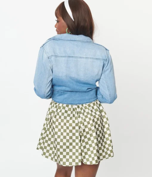 1970s Light Blue Denim Motor Jacket