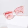 1970s Light Pink Square Cat Eye Oversized Sunglasses