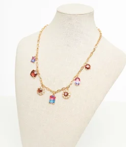 1920s Multicolor Gem Necklace