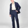 1960s Navy High Waisted Ethan Trousers