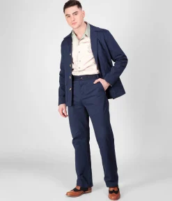 1960s Navy High Waisted Ethan Trousers