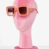 1970s Orange Square Sunglasses