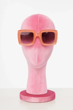 1970s Orange Square Sunglasses
