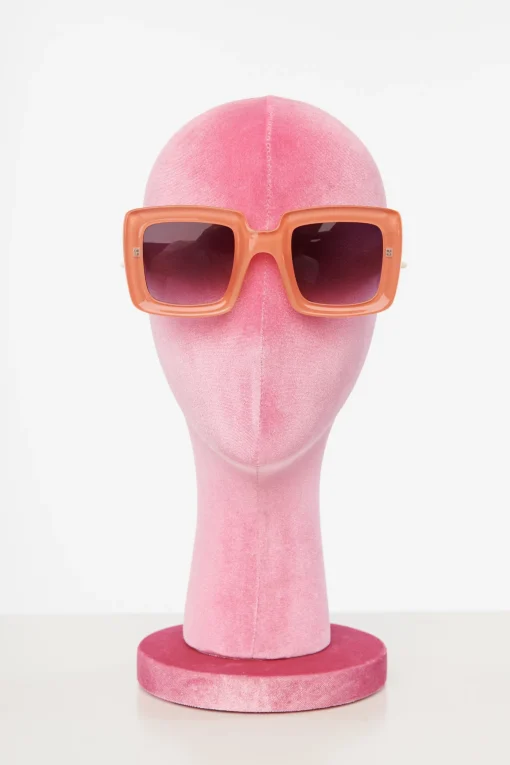 1970s Orange Square Sunglasses