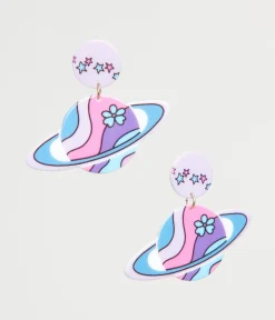 1960s Pastel Saturn Earrings