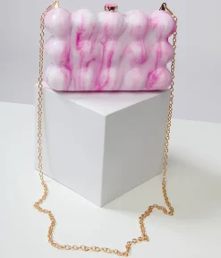 1970s Pink & White Bubble Acrylic Handbag