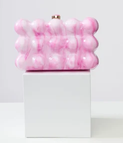 1970s Pink & White Bubble Acrylic Handbag