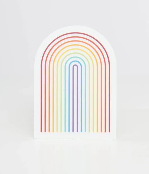 1970s Retro Rainbow Vinyl Sticker