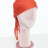1950s Rust Orange Chiffon Hair Scarf
