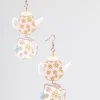 1960s Spot Of Tea Flower Teapot & Teacup Earrings