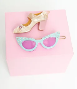 1950s Sunglasses & Heel Hair Pin Set